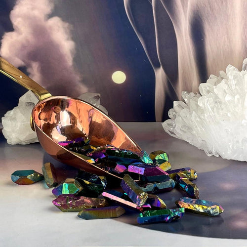 Rainbow Aura Quartz Point
