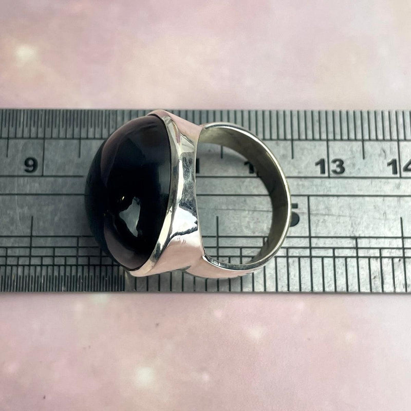 Black Stone Silver Ring