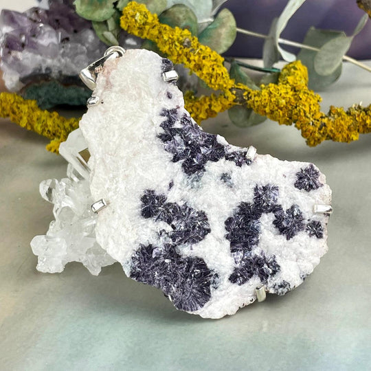 Lepidolite In Orthoclase Raw Freeform Pendant