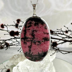 Rhodonite Extra Large Oval Pendant