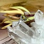 Green Baltic Amber Ring