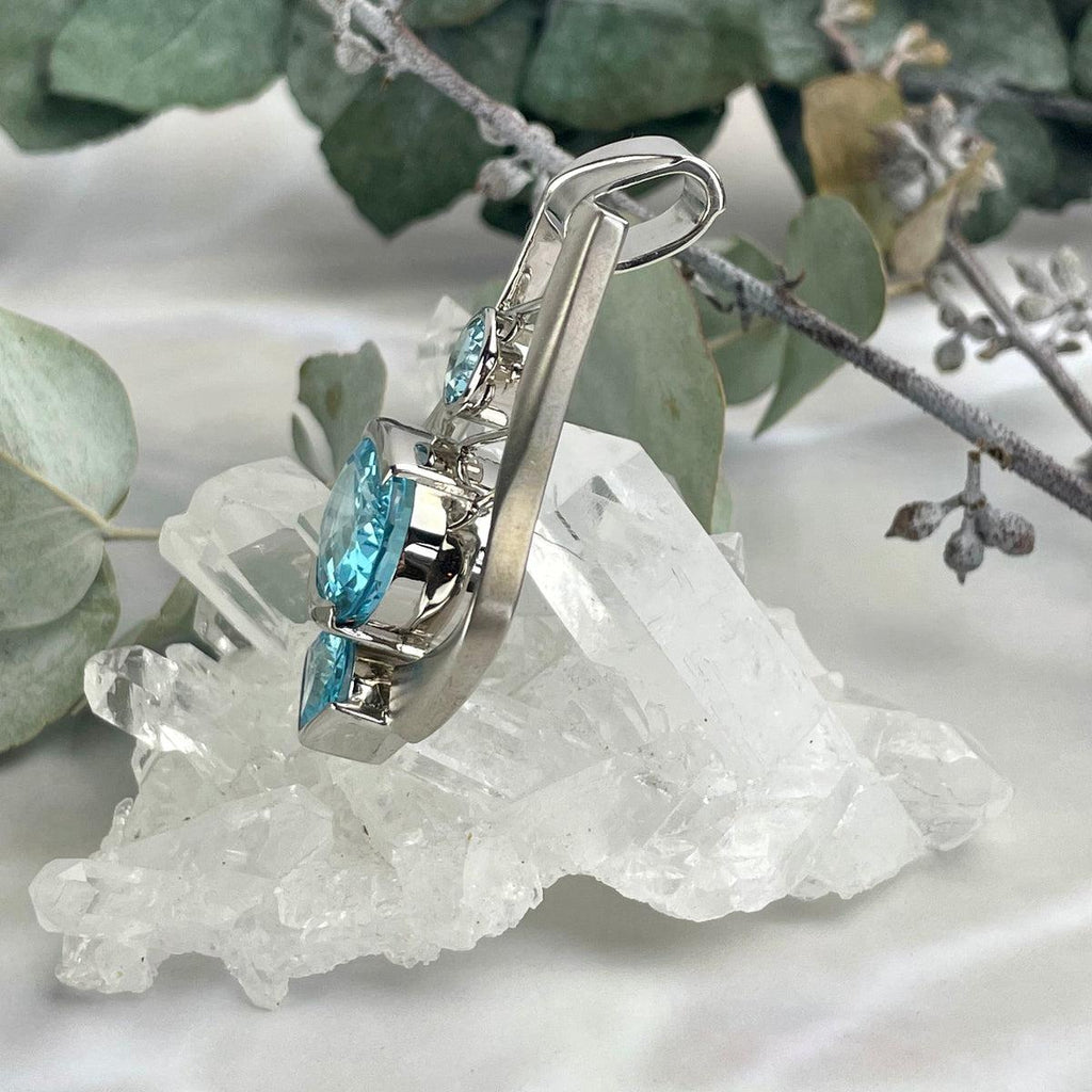 Large Blue Topaz Pendant