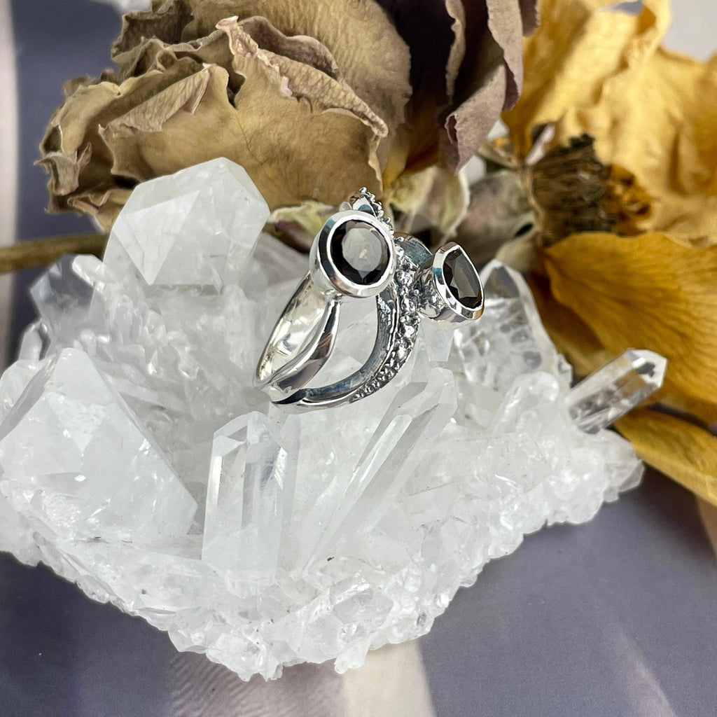 Detailed Smokey Quartz Ring