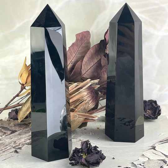 Black Obsidian Crystal Points 20.5cm