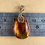 Amber Gold Plated Pendant