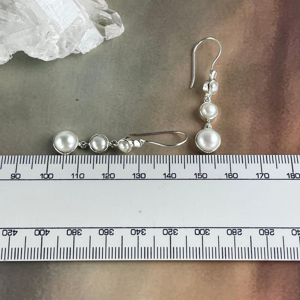 Cultured Pearl Silver Earrings