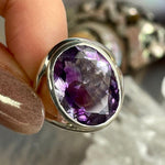 Amethyst With Rutile Ring