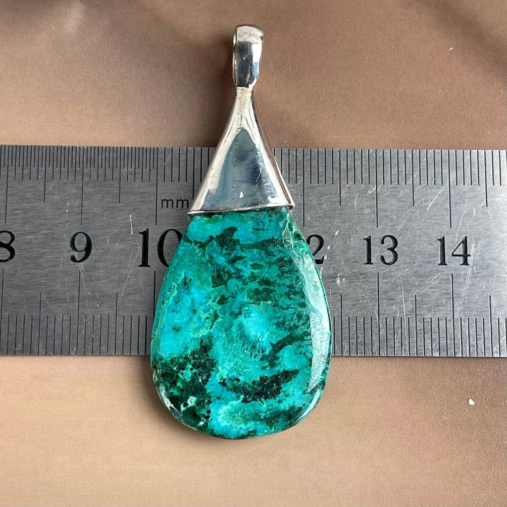 Contemporary Chrysocolla Malachite Pendant