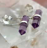 Amethyst Double Point Studs