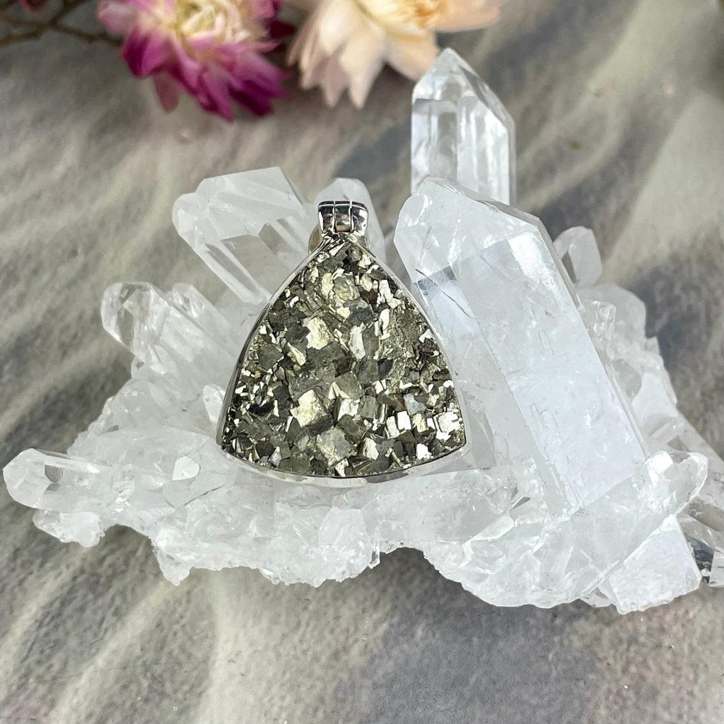Pyrite Triangle Pendant