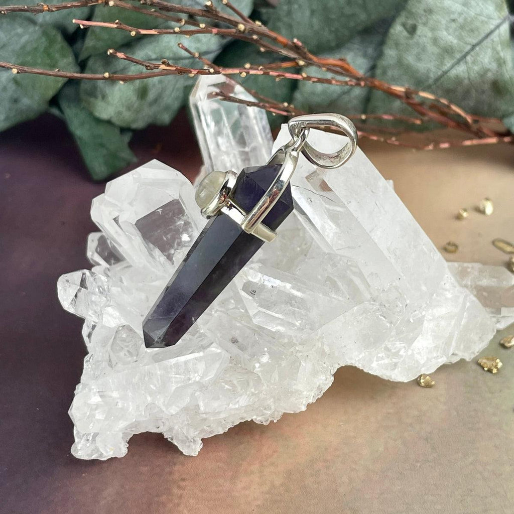 Purple Crystal Point Pendant
