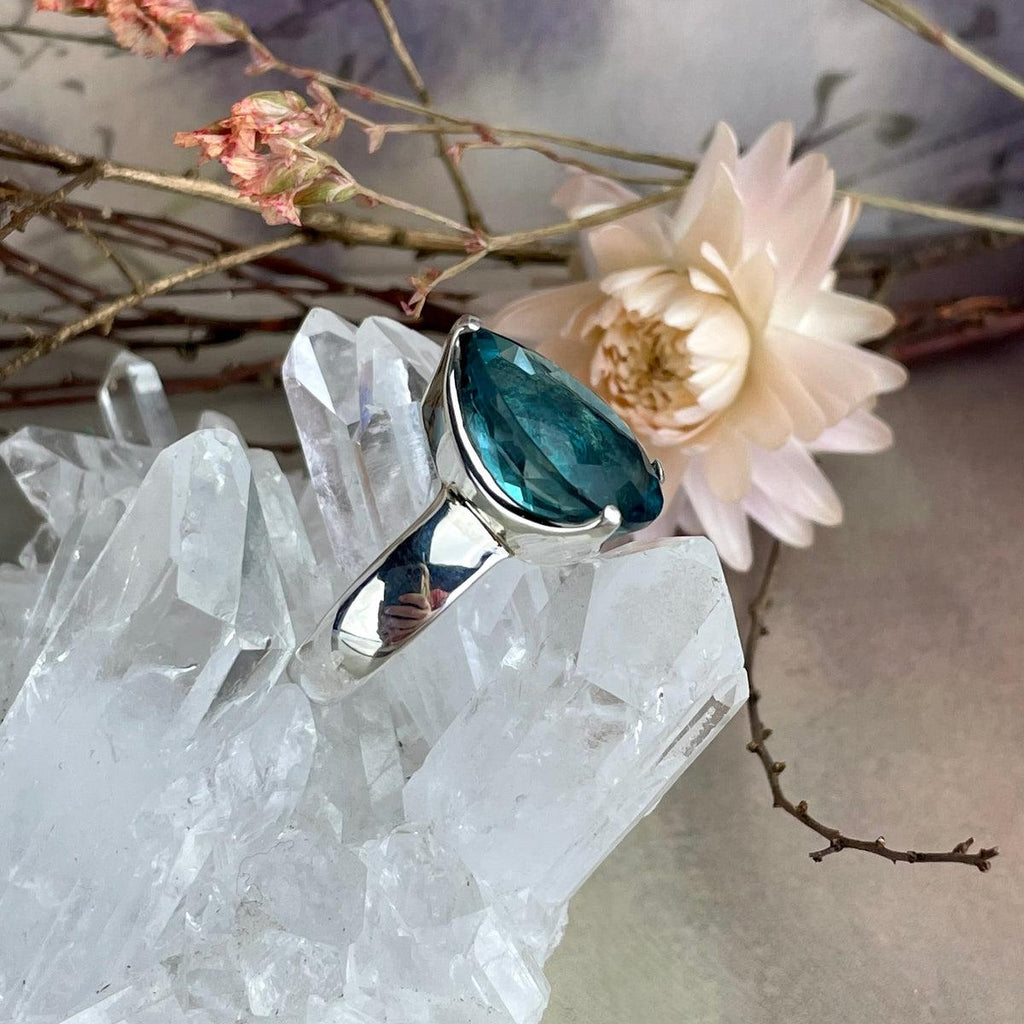 Green Crystal Cocktail Ring