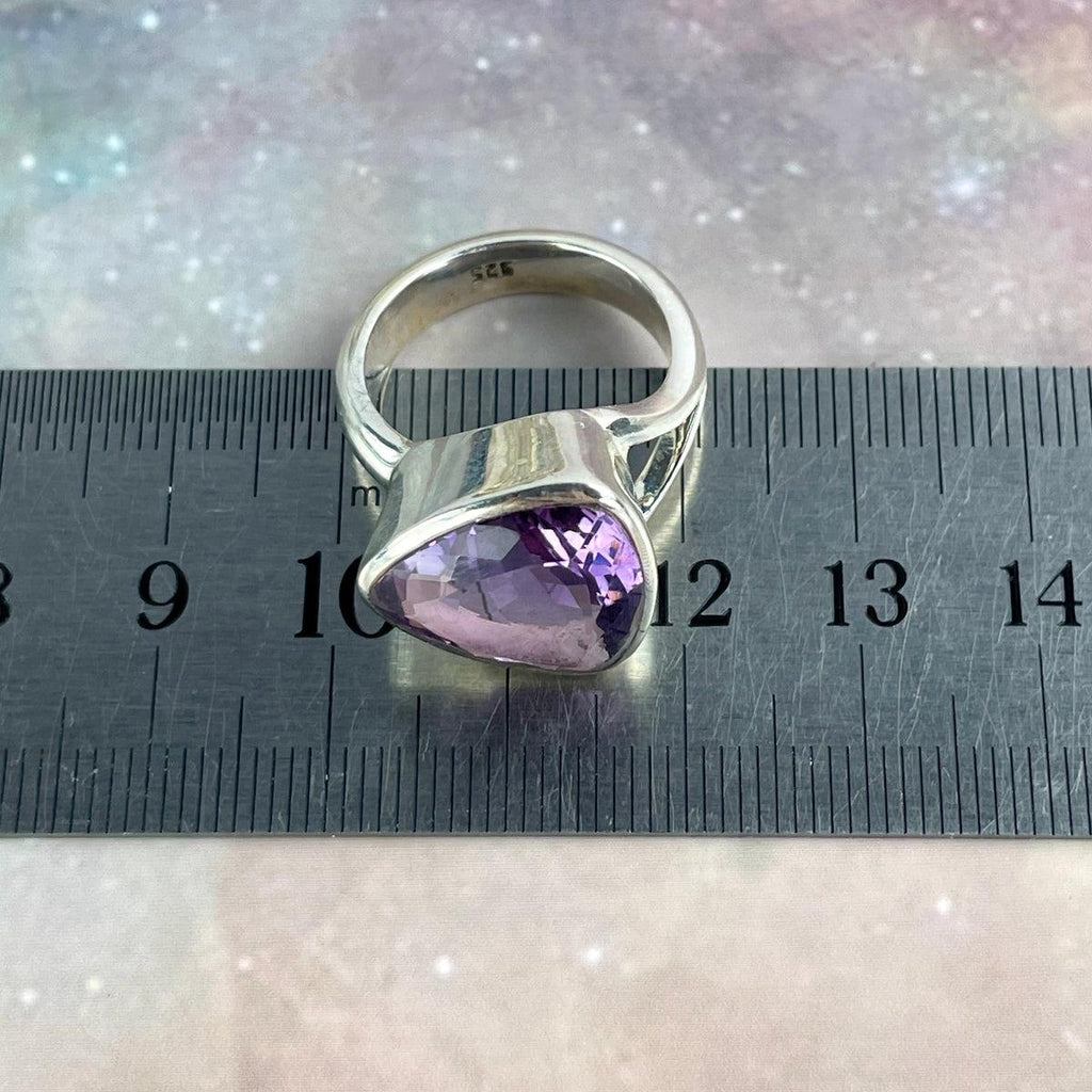 Amethyst Gemstone Silver Ring