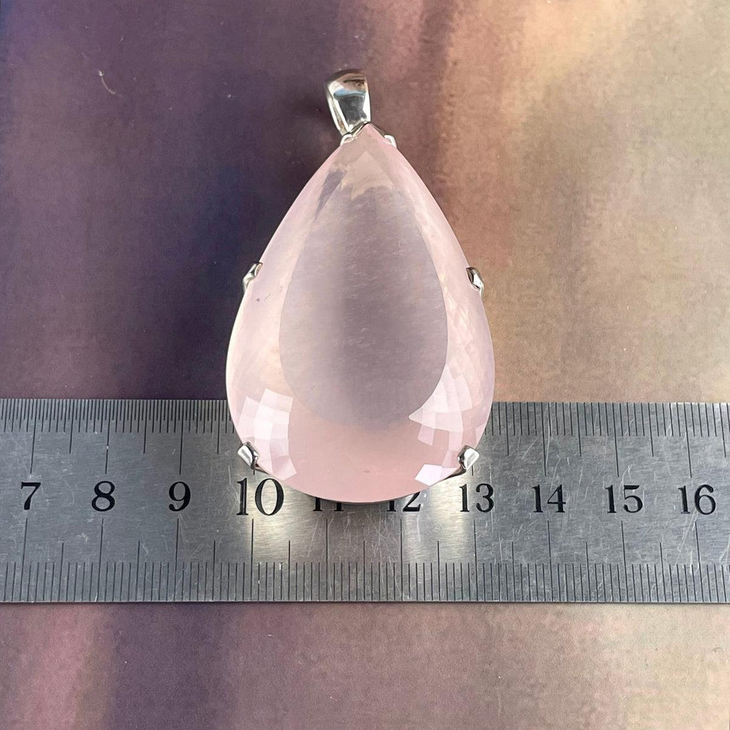 Teardrop Rose Quartz Pendant