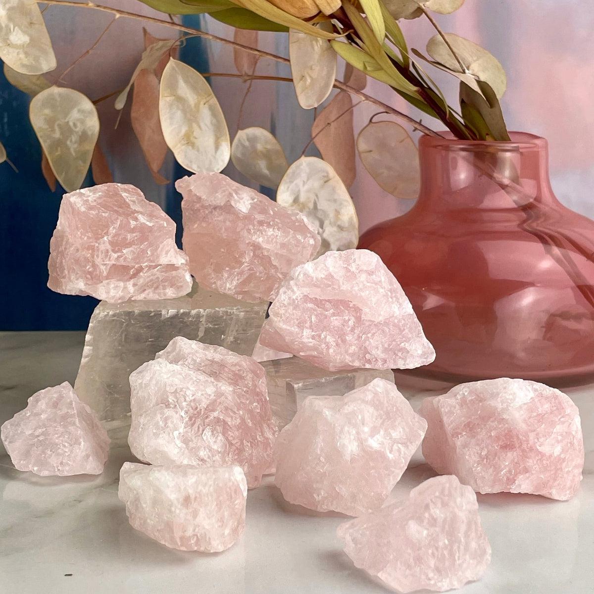 Small Raw Rose Quartz