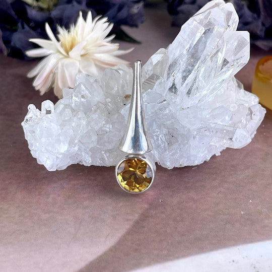 Citrine Brilliant Cut Contemporary Pendant