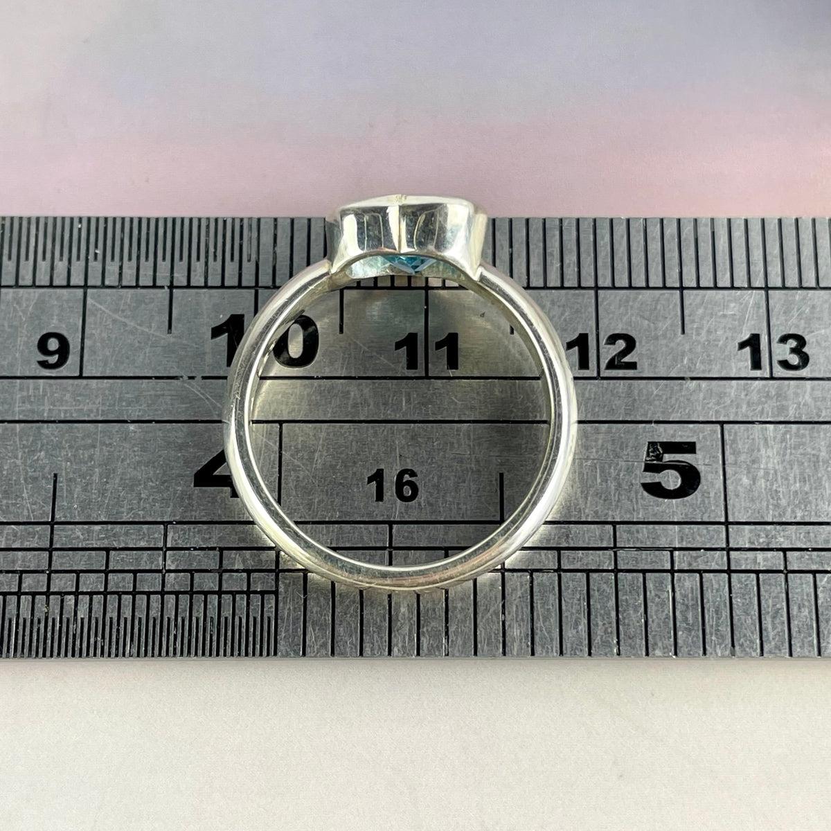 Blue Topaz Sterling Silver Ring
