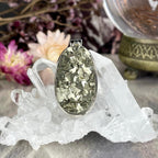 Gold Pyrite Oval Pendant