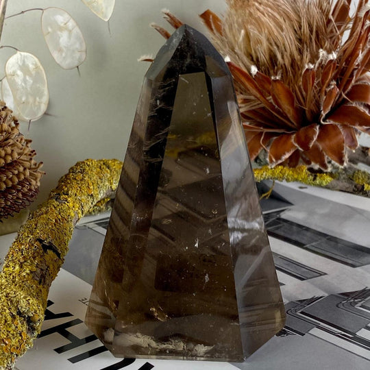 Smokey Quartz Crystal Point 12cm