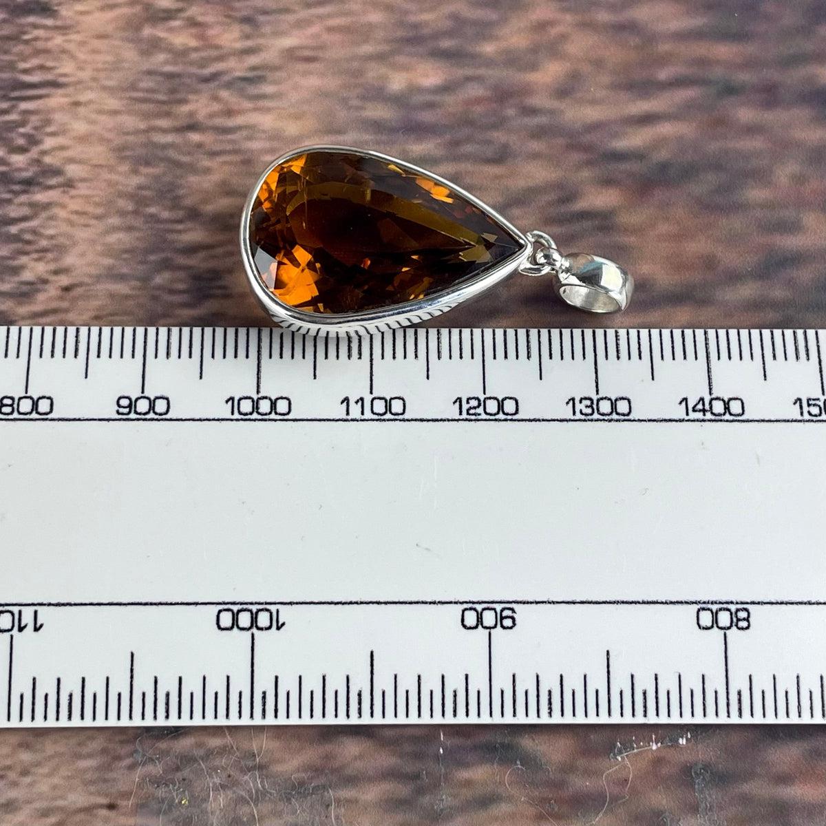 Yellow Brown Crystal Pendant
