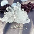 Moonstone Moon Motif Earrings