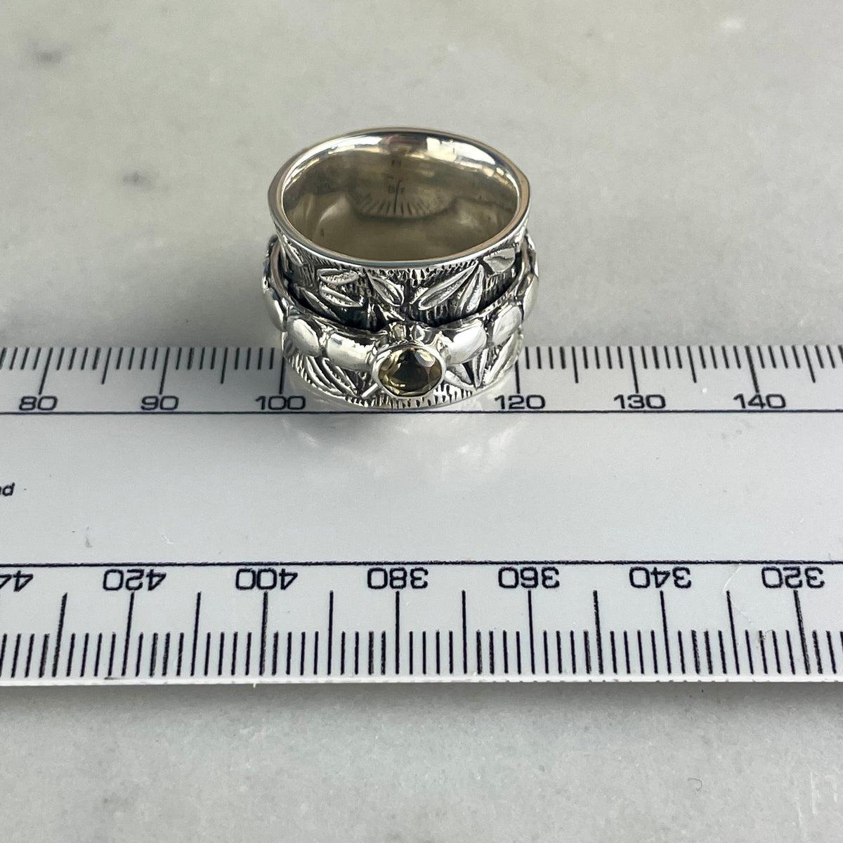 Fidget Ring With Crystal