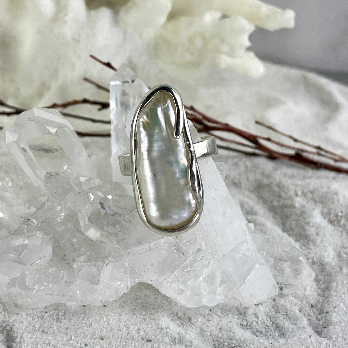 Pearl Baroque Adjustable Size Rings