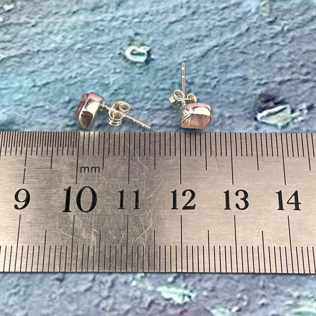 Sterling Silver Rose Quartz Studs
