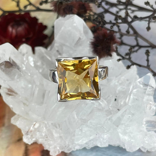Citrine Square Cut Ring