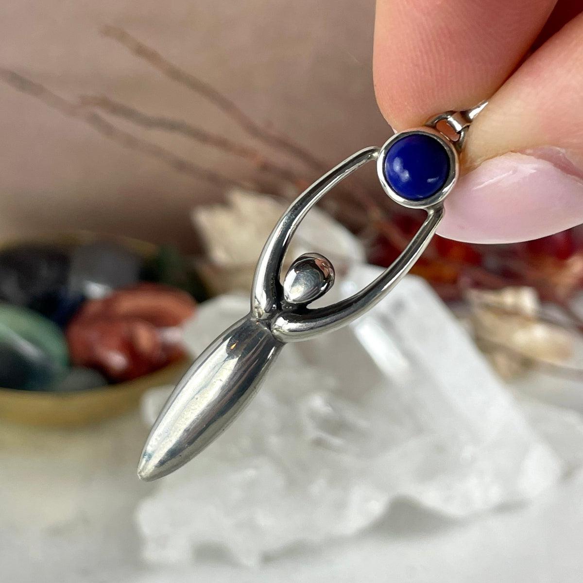 Woman Figurine Crystal Pendant