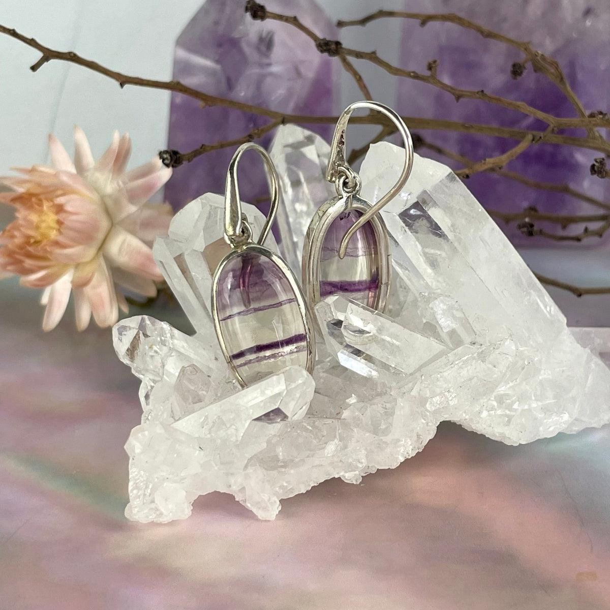 Fluorite Sterling Silver Earrings