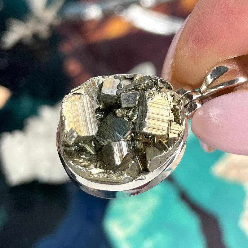 Pyrite Crystal Point Pendant