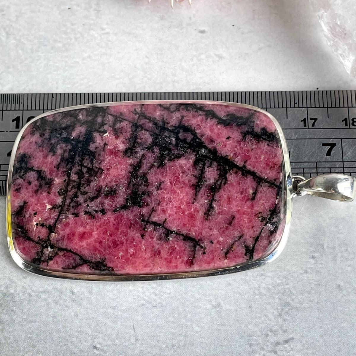 Rhodonite Set In Sterling Silver