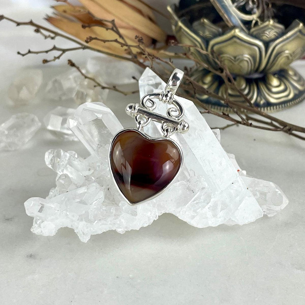 Sterling Silver Heart Stone Pendant