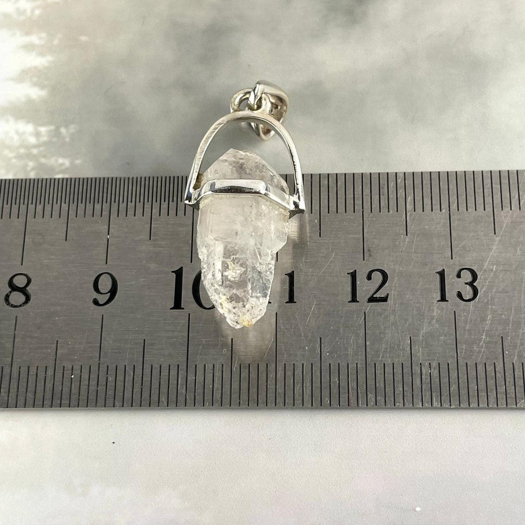 Tibetan Quartz Raw Small Double Terminated Point Pendant