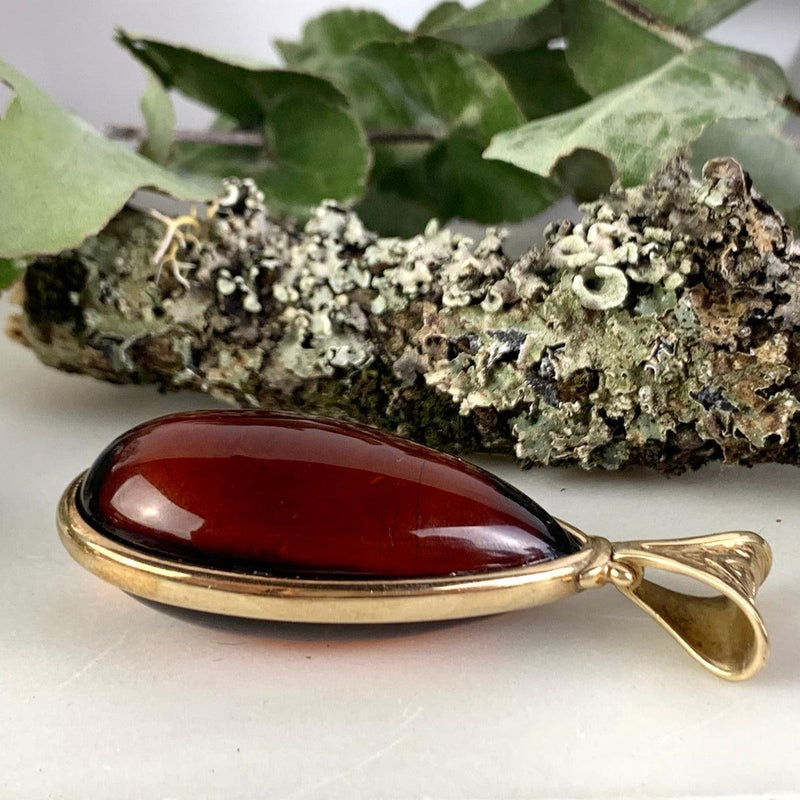 Gold And Amber Pendant