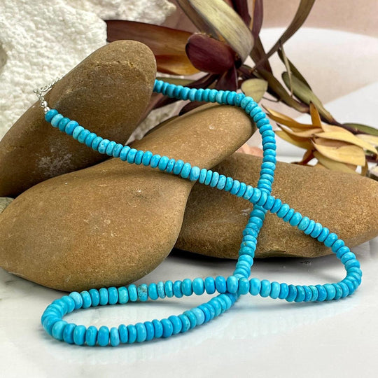 Turquoise (Arizona) 3mm Bead Necklace