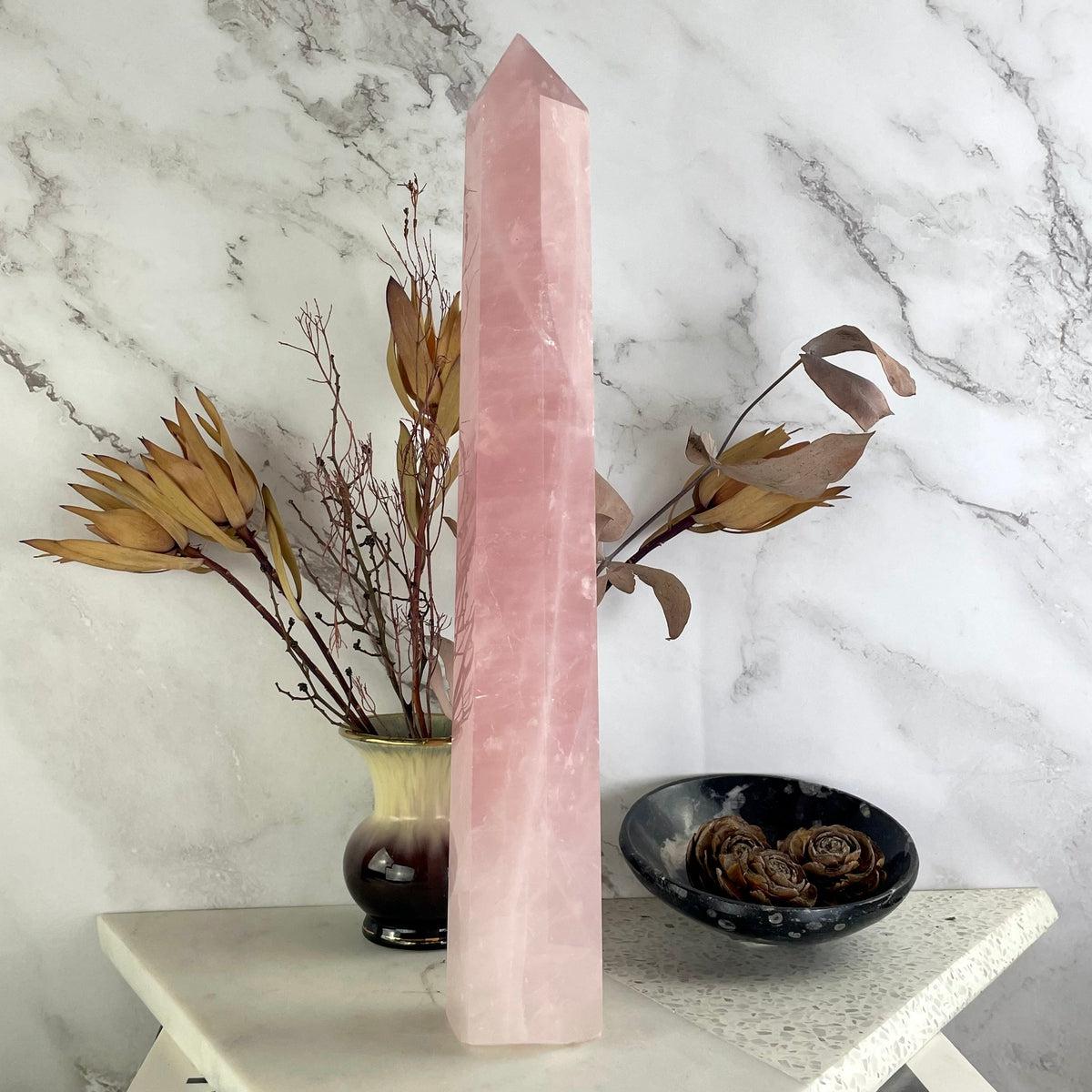 Rose Quartz Tower For Home