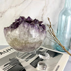 Raw And Polished Amethyst Sphere