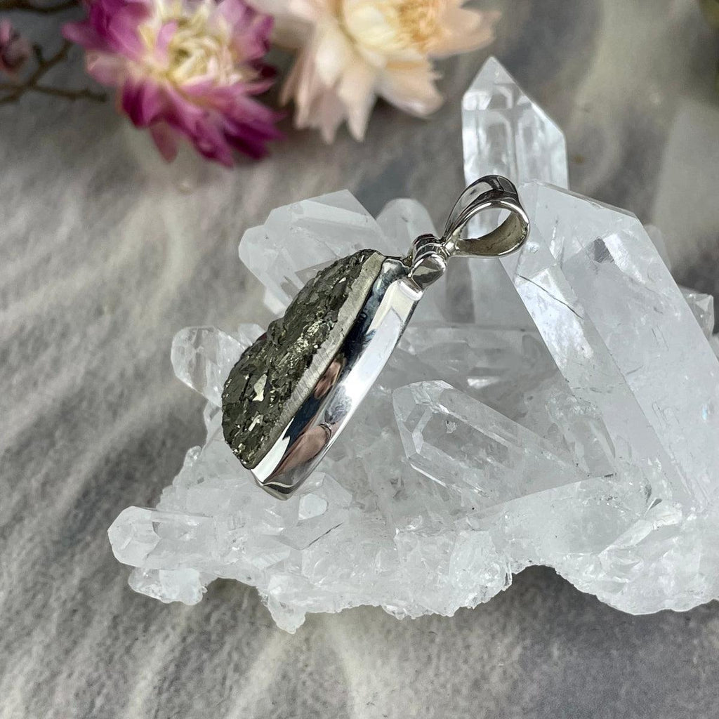 925 Silver Pyrite Pendant