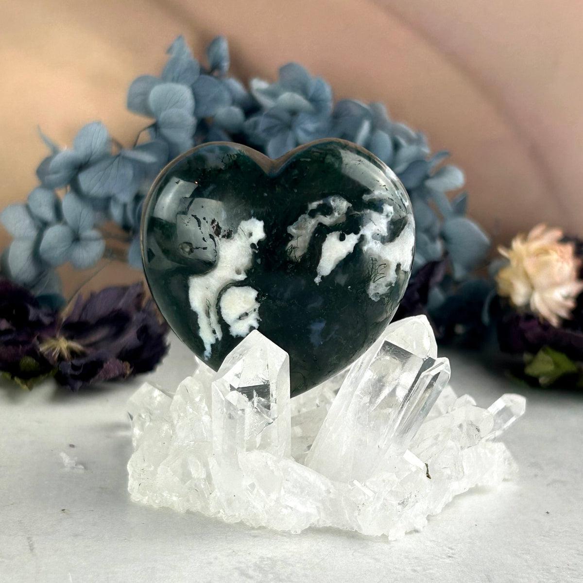 Blue And Green Crystal Heart
