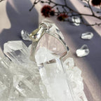 Pink Quartz Silver Pendant