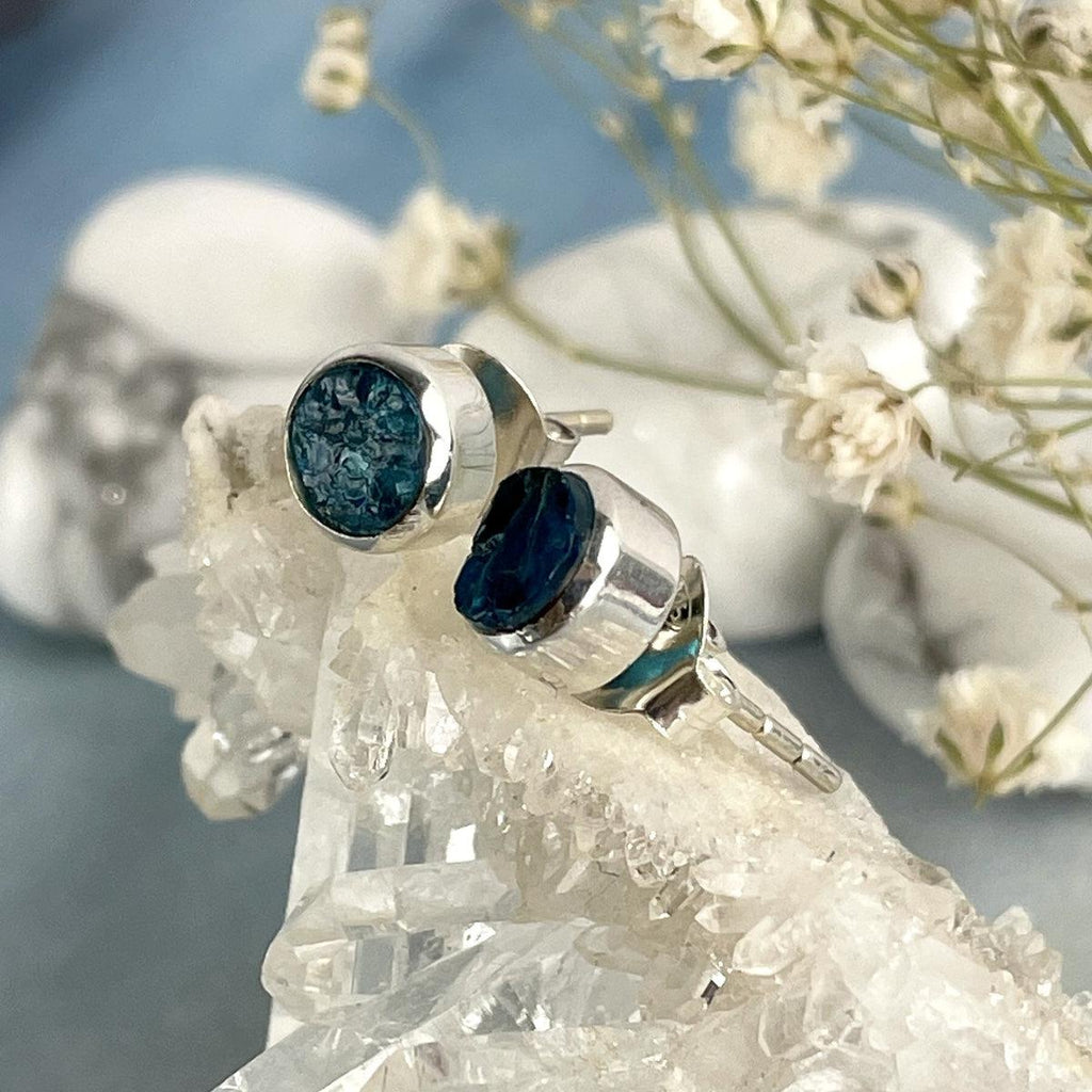 Blue Apatite Studs