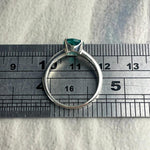 Green Crystal Silver Ring