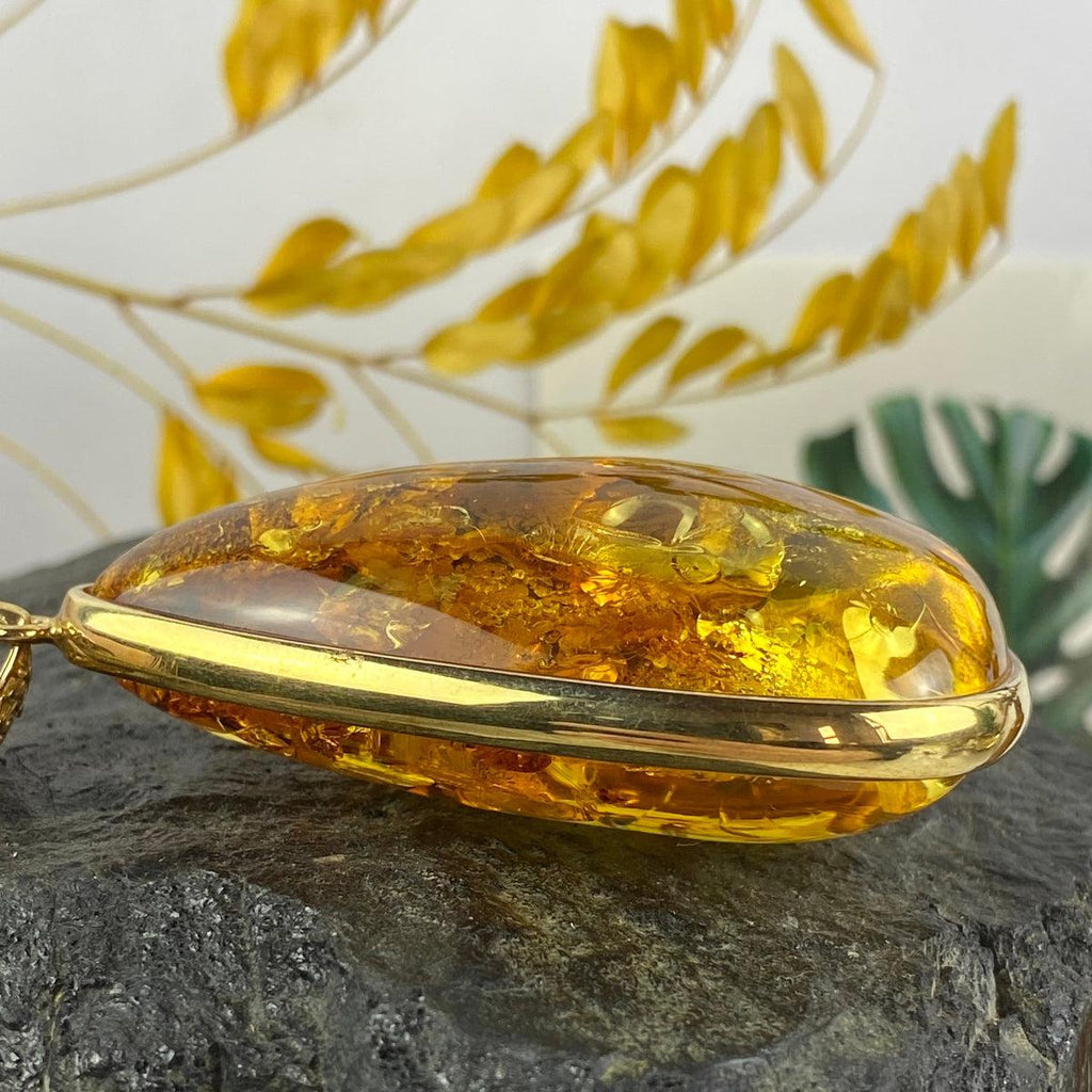 Teardrop Baltic Amber Pendant