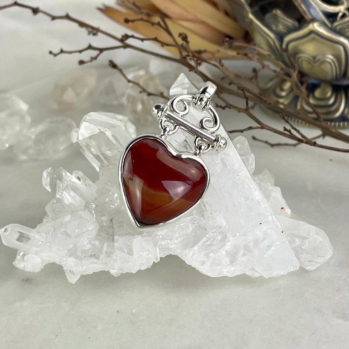 Orange Heart Pendant