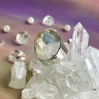 Wide Band Gemstone Ring