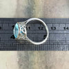 Blue Crystal Silver Ring