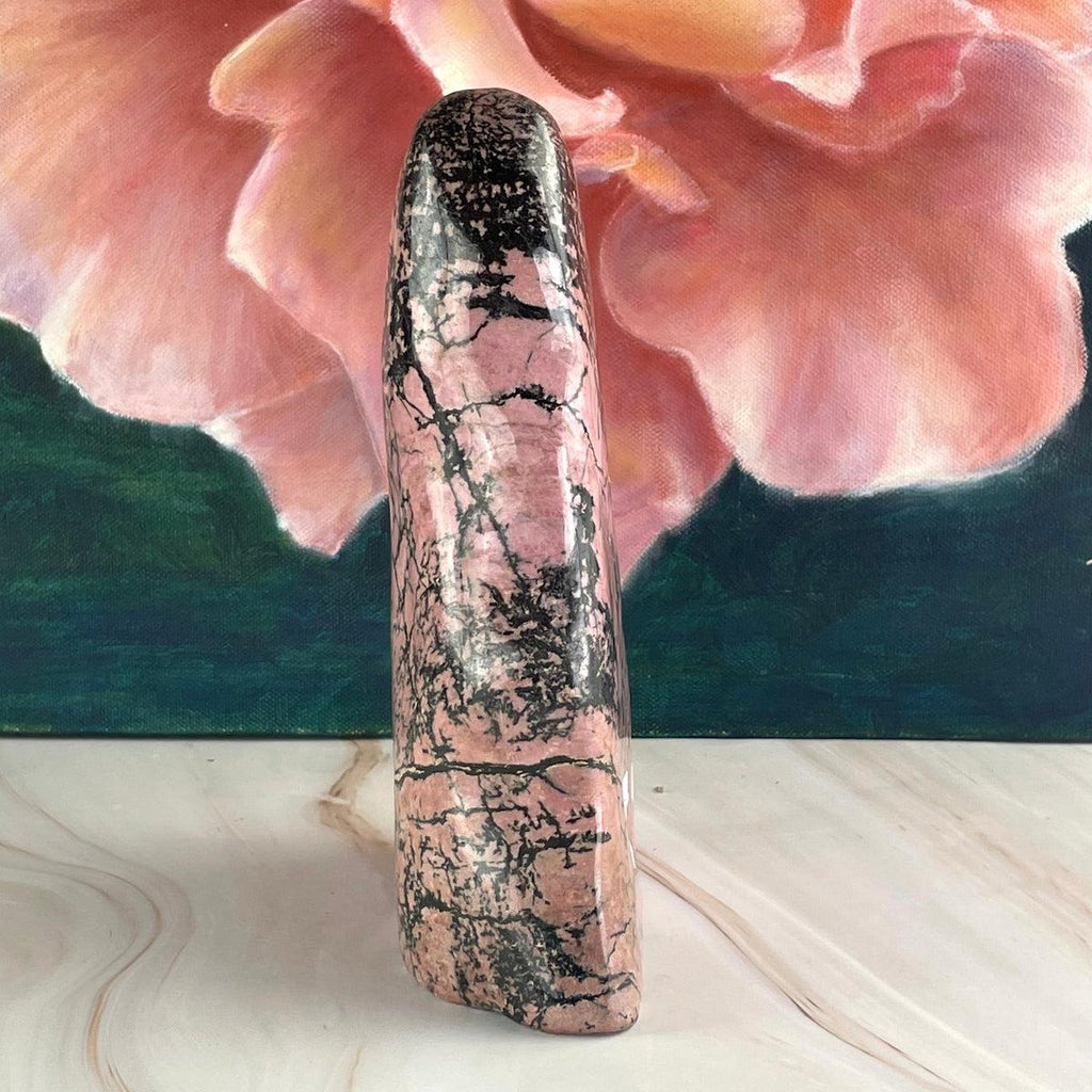 Pink And Black Veined Crystal