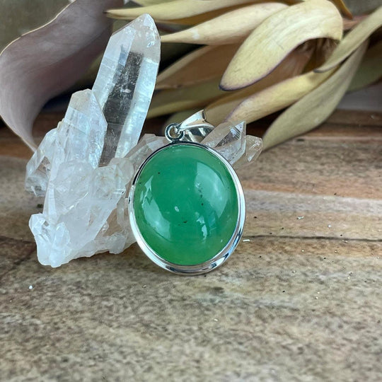 Chrysoprase Oval Pendant